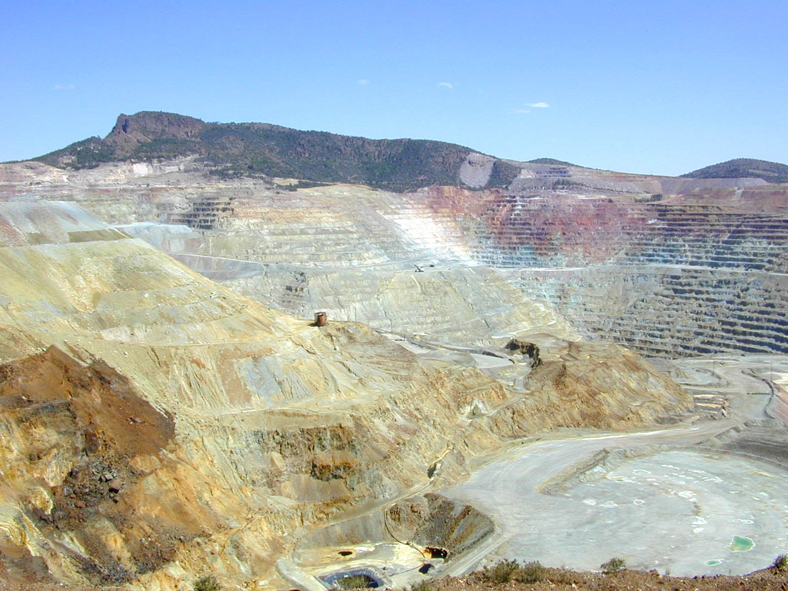 Landscape of a copper mine
